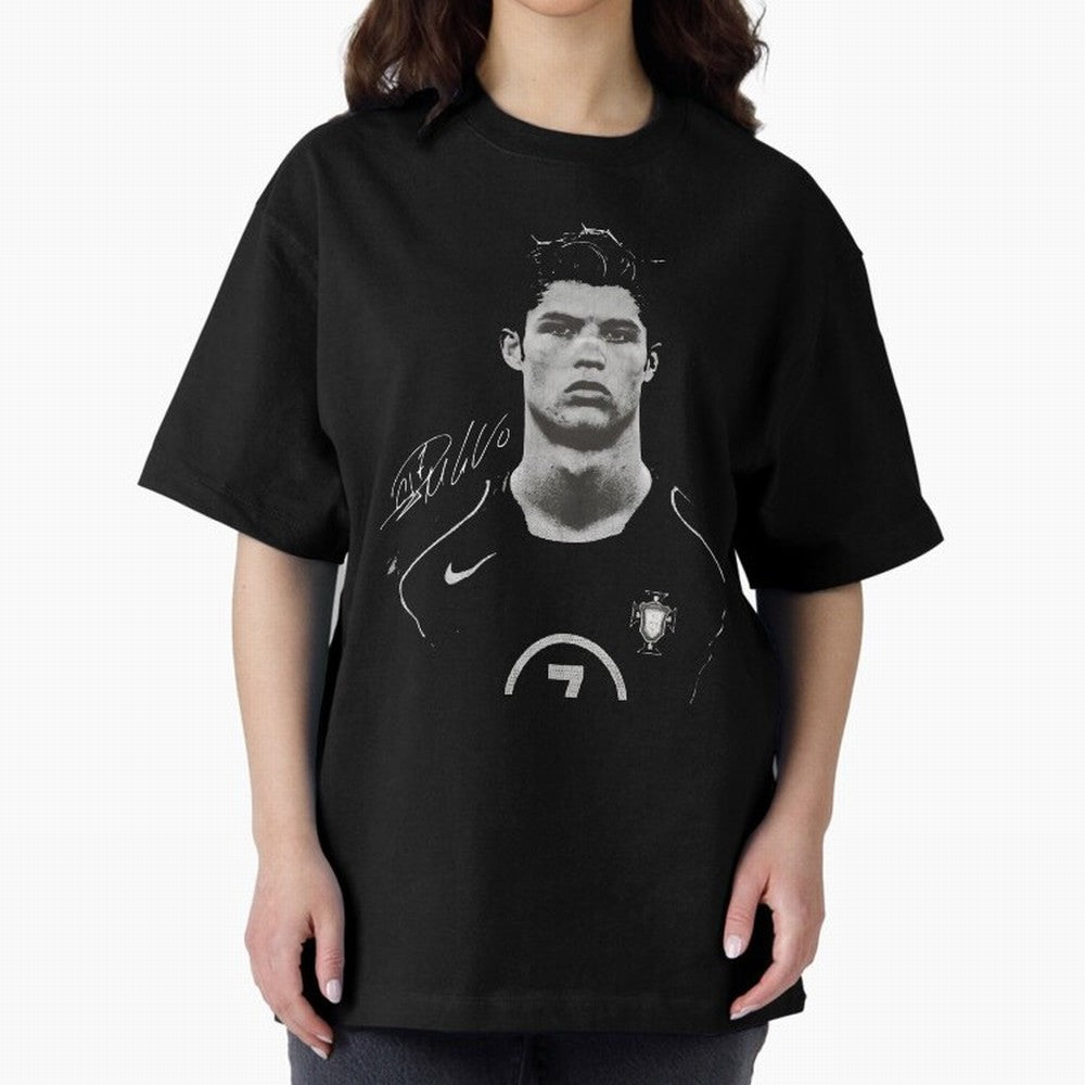 Cristiano Ronaldo Vintage Bootleg Oversized T-Shirt Experience Match Day Hype around FIFA World Cup 2026, Messi, CR7 and Mbappe, England, Match Day Excitement, Supporter Culture, Golden Goals and Global Football Passion; Made for Die Hard