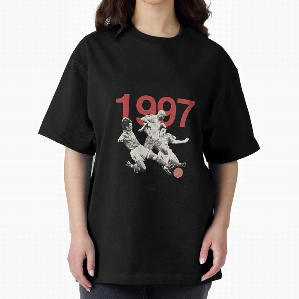Ronaldo Maldini Cannavaro Tournoi de France 1997 Oversized T-Shirt Stand with FIFA World Cup 2026 Group Stage Spirit, Capturing France, Mbappe and Neymar, Stadium Chants, National Pride, Trophy Dreams and Unforgettable Football Memories; Perfect
