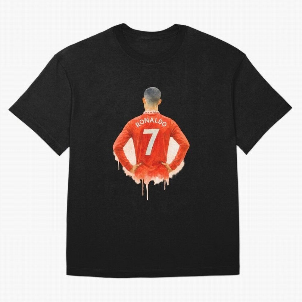 CR7 Cristiano Ronaldo potrait art a powerful moment artwork Oversized T-Shirt Join the Countdown to FIFA World Cup 2026 Group Stage for Fans of CR7 and Messi and England and Germany, Bringing Tournament Hype, Historic Matchups, Family Viewing