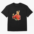 CR7 Cristiano Ronaldo potrait a powerful moment artwork Oversized T-Shirt Refresh FIFA World Cup 2026 Group Stage Inspired by CR7 and Messi, Netherlands Energy, Vintage Soccer Flavor, Modern Football Stars, National Flags and Final Night Emotion;