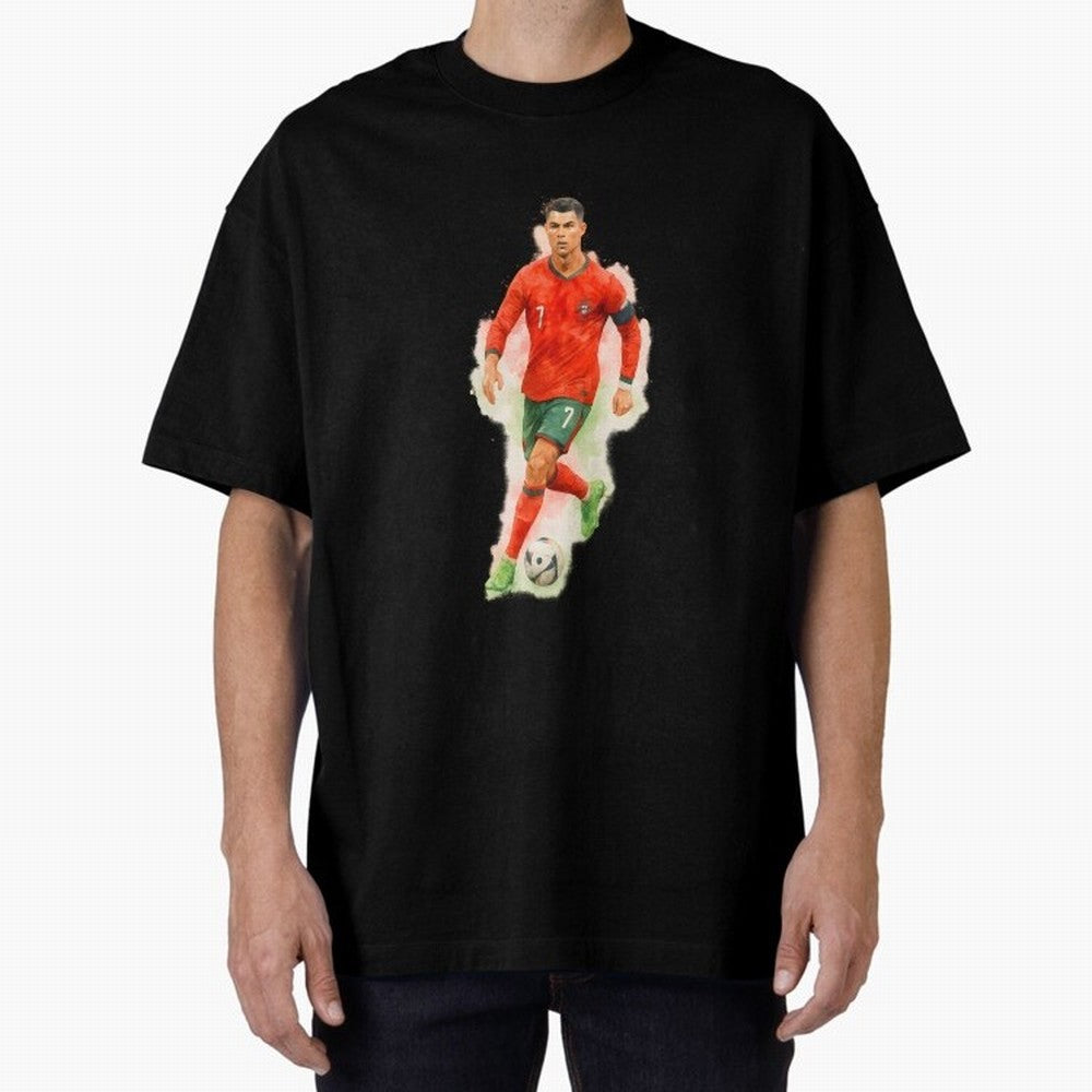 CR7 Cristiano Ronaldo a powerful moment artwork Oversized T-Shirt Make Memories around FIFA World Cup 2026 Centered on Haaland, Spain Energy, Worldwide Fan Energy, Dramatic Goals, Stadium Lights and Championship Celebrations; Perfect for Supporters