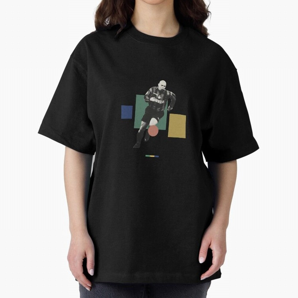 Ronaldo Nazario R9 Oversized T-Shirt Elevate Global Football Passion for FIFA World Cup 2026 Group Stage, Featuring Messi, CR7 and Mbappe, England, Match Day Excitement, Supporter Culture, Golden Goals and Global Football Passion; Perfect for