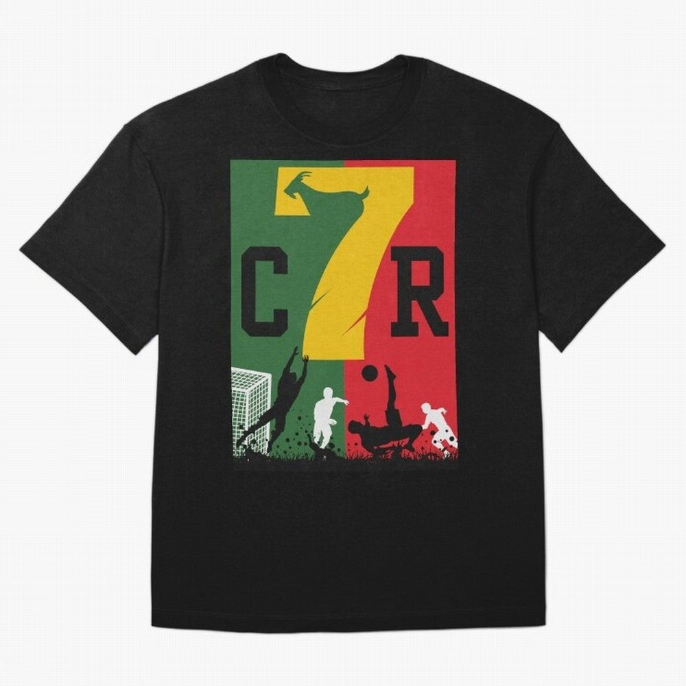 Portugal The Goat CR 7 World Cup 2026 Oversized T-Shirt Show Match Day Excitement for the FIFA World Cup 2026 Journey through Haaland and Mbappe Highlights, France Pride, Fan Favorite Moments, National Team Passion, Big Match Drama and Soccer