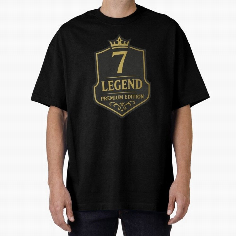 7Legend Football Inspired Number 7 T-Shirt Oversized T-Shirt Celebrate the Magic of the FIFA World Cup 2026 Journey through Messi and Cristiano Ronaldo Highlights, Brazil Pride, Goal Celebration Energy, Supporter Heritage, Football Icons and