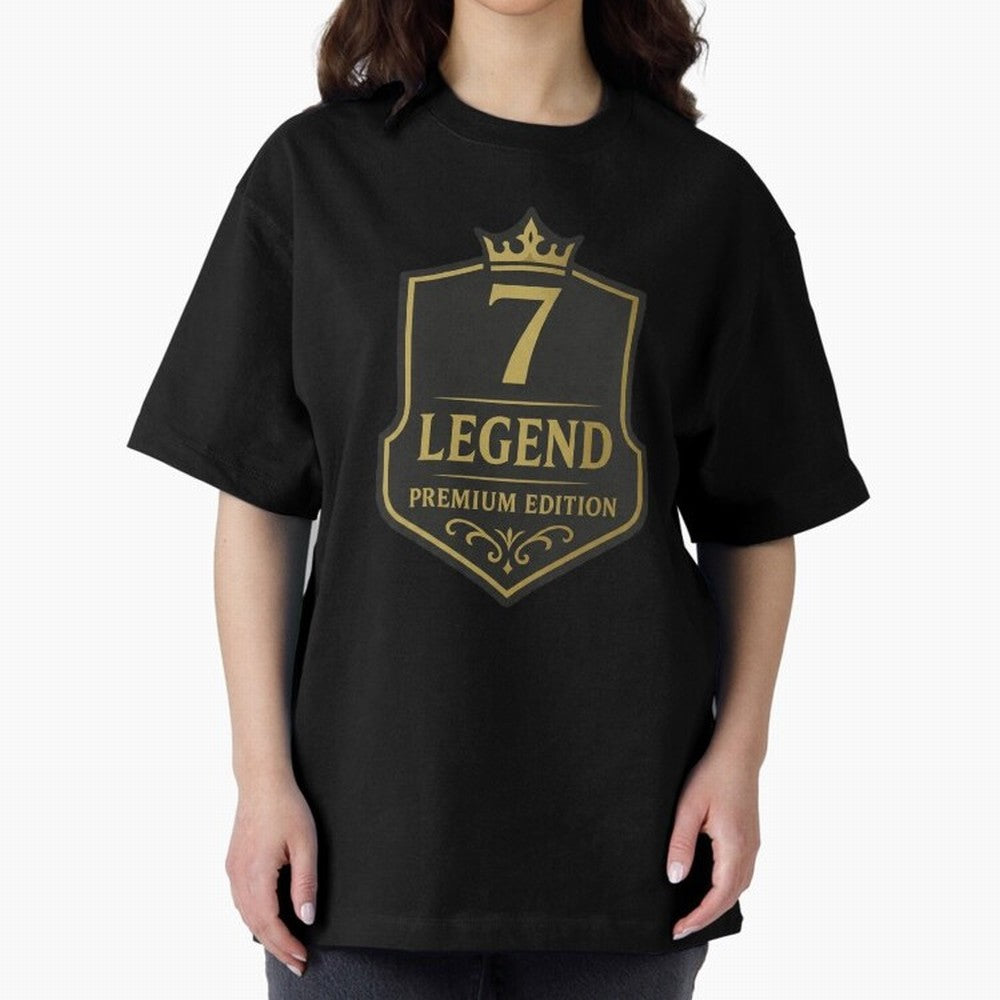 7Legend Football Inspired Number 7 T-Shirt Oversized T-Shirt Celebrate the Magic of the FIFA World Cup 2026 Journey through Messi and Cristiano Ronaldo Highlights, Brazil Pride, Goal Celebration Energy, Supporter Heritage, Football Icons and