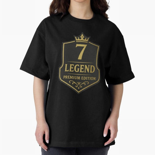 7Legend Football Inspired Number 7 T-Shirt Oversized T-Shirt Celebrate the Magic of the FIFA World Cup 2026 Journey through Messi and Cristiano Ronaldo Highlights, Brazil Pride, Goal Celebration Energy, Supporter Heritage, Football Icons and