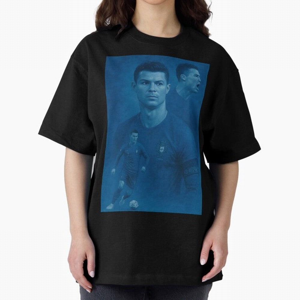 Blue Soccer Oversized T-Shirt Represent Football Lovers during FIFA World Cup 2026 USA Canada Mexico for Fans of Neymar, Haaland and Cristiano Ronaldo and Argentina, Bringing Football History, Final Match Energy, Crowd Noise and Once in a Lifetime