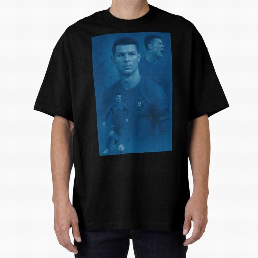 Blue Soccer Oversized T-Shirt Represent Football Lovers during FIFA World Cup 2026 USA Canada Mexico for Fans of Neymar, Haaland and Cristiano Ronaldo and Argentina, Bringing Football History, Final Match Energy, Crowd Noise and Once in a Lifetime