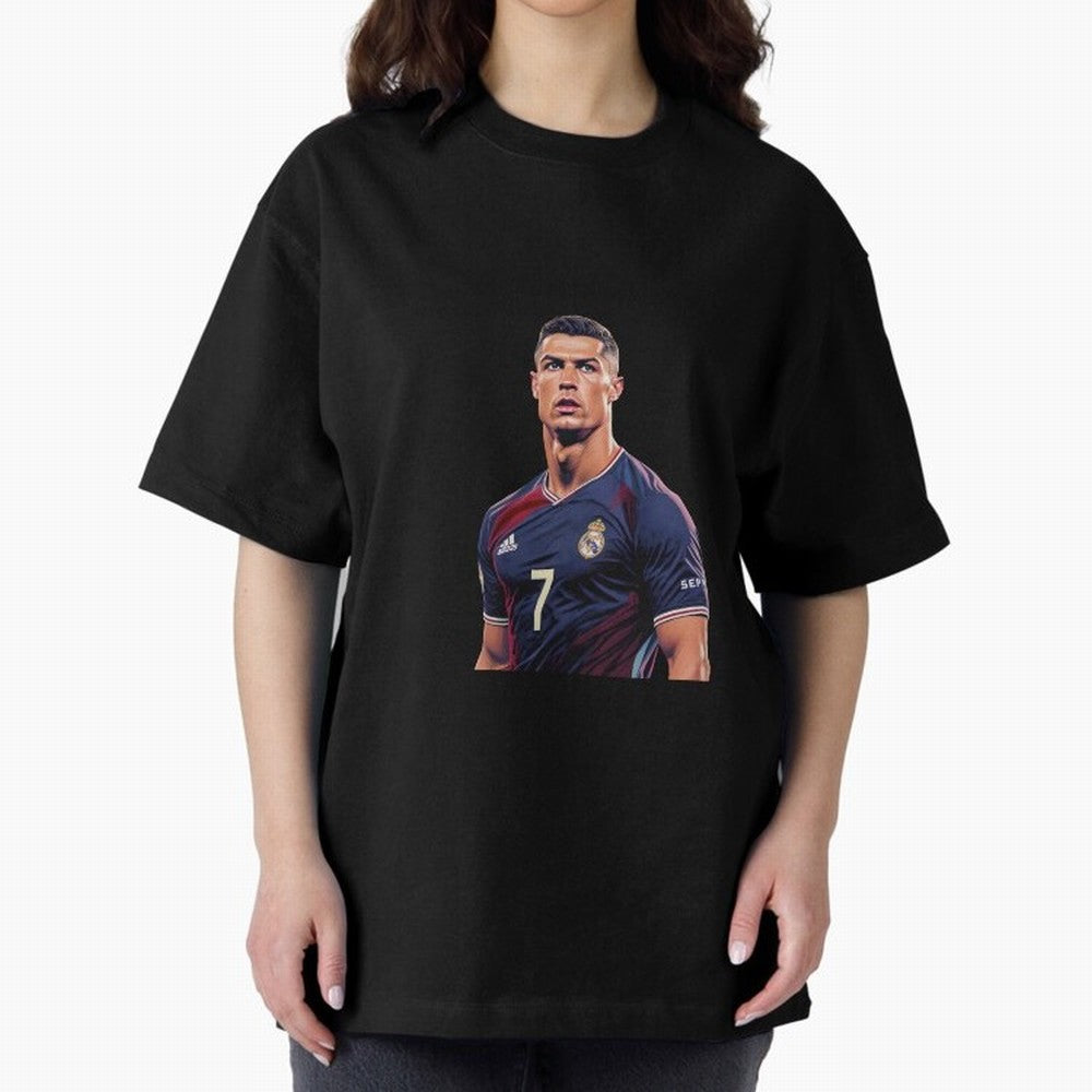 CR7 Siuuu Oversized T-Shirt Carry the Colors and Pride of the FIFA World Cup 2026 Journey through Cristiano Ronaldo, Haaland and CR7 Highlights, Brazil Pride, Soccer Culture, Superstar Moments, National Team Dreams and Competitive Fire; Perfect for
