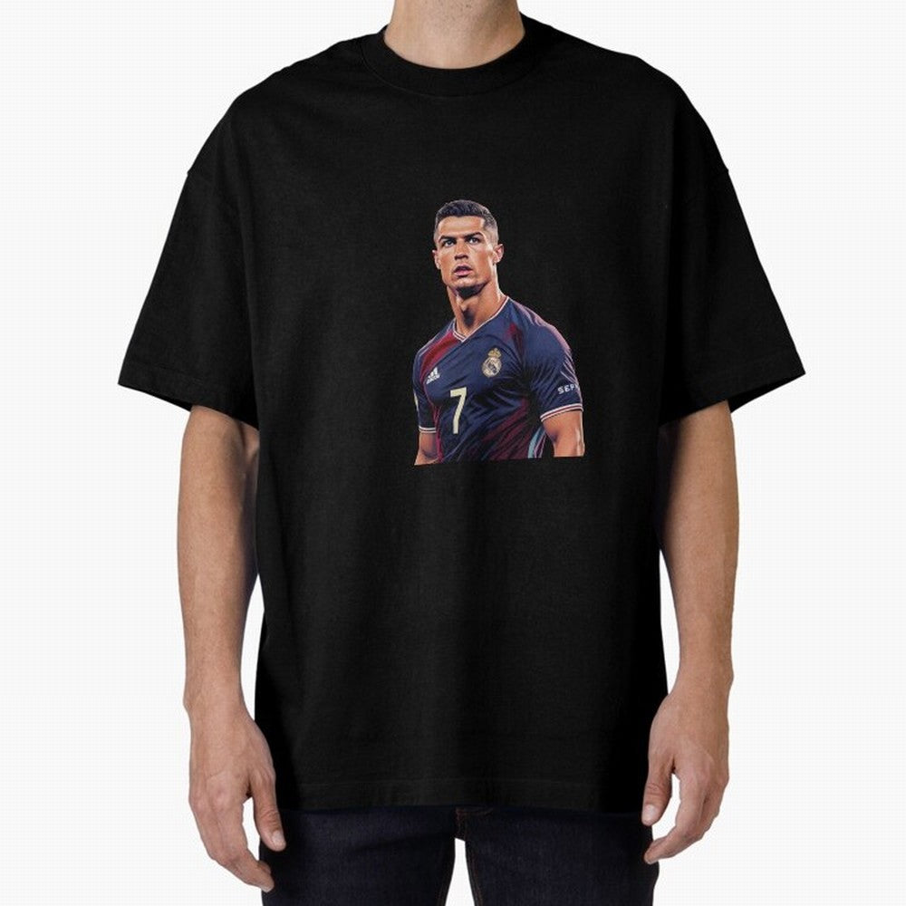 CR7 Siuuu Oversized T-Shirt Carry the Colors and Pride of the FIFA World Cup 2026 Journey through Cristiano Ronaldo, Haaland and CR7 Highlights, Brazil Pride, Soccer Culture, Superstar Moments, National Team Dreams and Competitive Fire; Perfect for