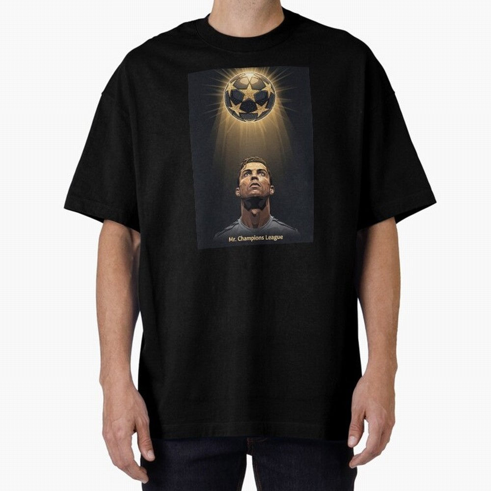 Ronaldo Madrid Oversized T-Shirt Celebrate Every Goal in FIFA World Cup 2026 Spirit, Centered on Netherlands, Mbappe, Vintage Soccer Flavor, Modern Football Stars, National Flags and Final Night Emotion; Ideal for Passionate Fans Who Love Underdog