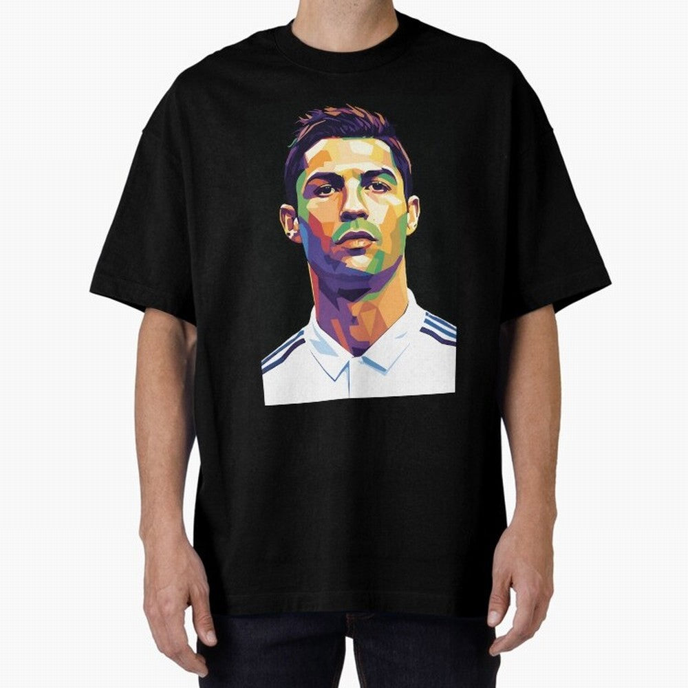 Cristiano Ronaldo Wpap Art Oversized T-Shirt Honor the Football Icons of FIFA World Cup 2026 USA Canada Mexico Spirit, Celebrating Germany, Messi, Neymar and Mbappe, Stadium Memories, Football Loyalty, International Chants and Championship