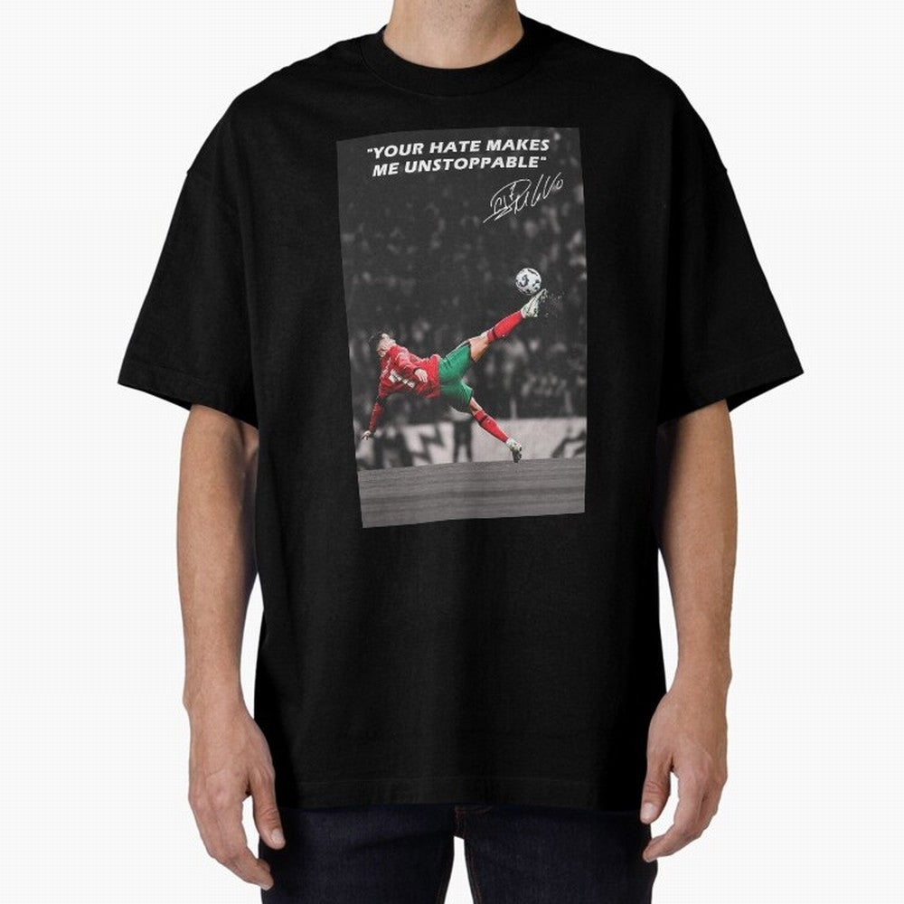 Cristiano Ronaldo Inspiration Oversized T-Shirt Show Your Stadium Side during Global Football Passion for FIFA World Cup 2026 Group Stage, Centered on Neymar, Haaland and Cristiano Ronaldo, Netherlands, Supporter Pride, Iconic Celebrations,