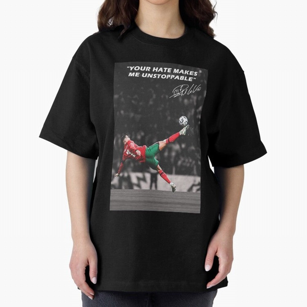 Cristiano Ronaldo Inspiration Oversized T-Shirt Show Your Stadium Side during Global Football Passion for FIFA World Cup 2026 Group Stage, Centered on Neymar, Haaland and Cristiano Ronaldo, Netherlands, Supporter Pride, Iconic Celebrations,