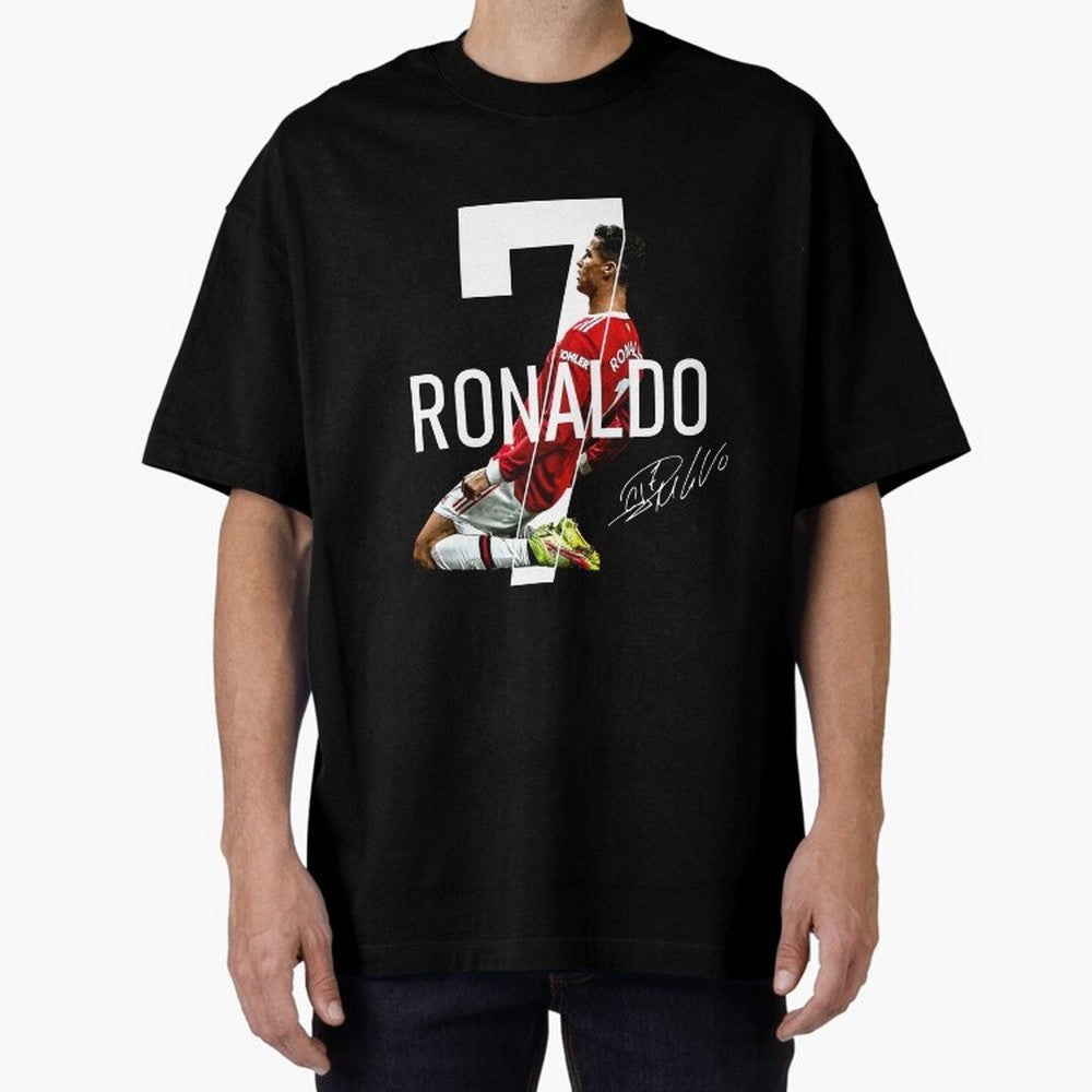 Cristiano Ronaldo - CR7 Oversized T-Shirt Show Match Day Excitement for FIFA World Cup 2026 USA Canada Mexico Spirit, Capturing France and Portugal, Mbappe, Stadium Memories, Football Loyalty, International Chants and Championship Tradition; Ideal