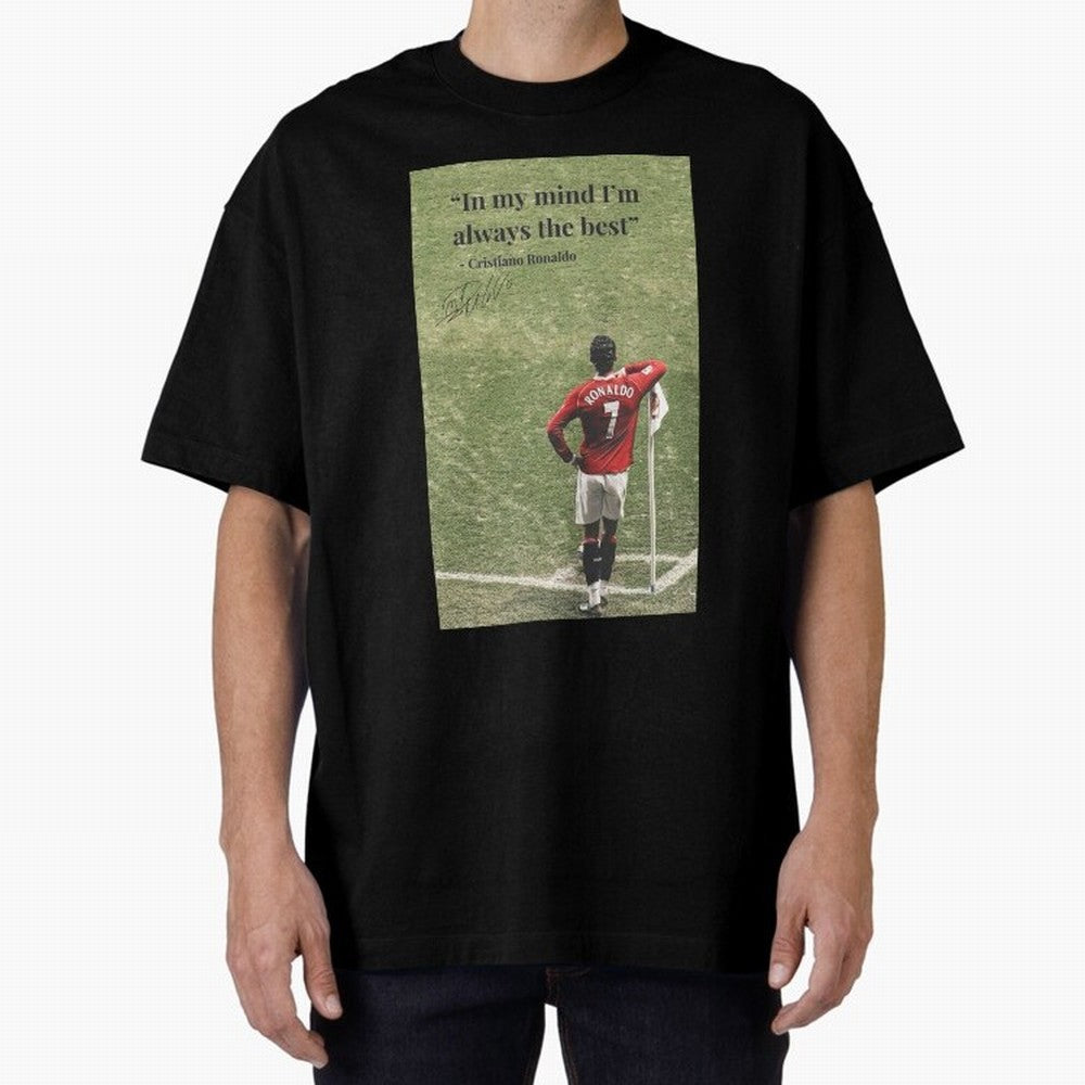Cristiano Ronaldo Motivation Oversized T-Shirt Follow the Final Road of Match Day Hype around FIFA World Cup 2026 USA Canada Mexico, Cristiano Ronaldo, Netherlands, Classic Soccer Heritage, Championship Pressure, Fan Loyalty and International