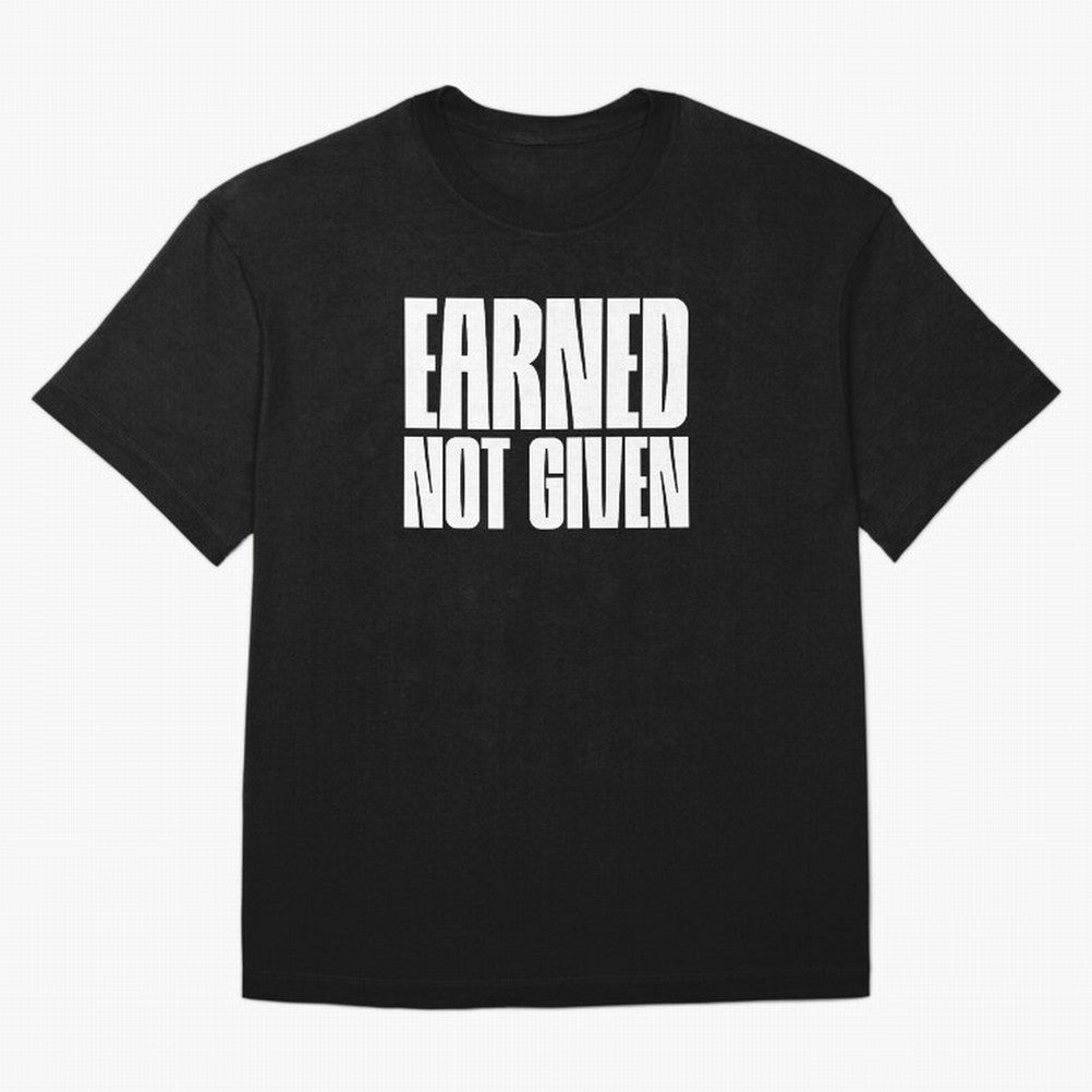 Earned not given white Oversized T-Shirt Showcase FIFA World Cup 2026 Centered on Cristiano Ronaldo, Argentina and Brazil Energy, Classic Soccer Heritage, Championship Pressure, Fan Loyalty and International Pride; Perfect for People Who Love