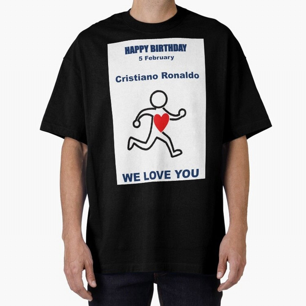 Tribute to Cristiano Ronaldo ¡ª 5 February Oversized T-Shirt Relive Legendary Nights from FIFA World Cup 2026 Group Stage Connected to Messi and Cristiano Ronaldo, Netherlands Energy, Vintage Soccer Flavor, Modern Football Stars, National Flags and