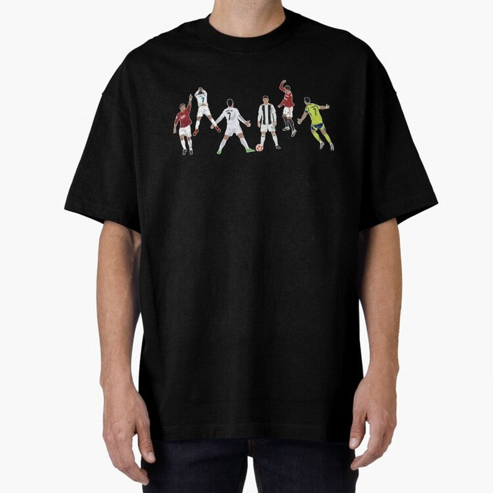 Ronaldo Forever Minimalist Career Goal Celebrations Oversized T-Shirt Bring Champion Energy into Global Football Passion for FIFA World Cup 2026 USA Canada Mexico, with Neymar, Haaland and Cristiano Ronaldo, England and Germany, Stadium Chants,