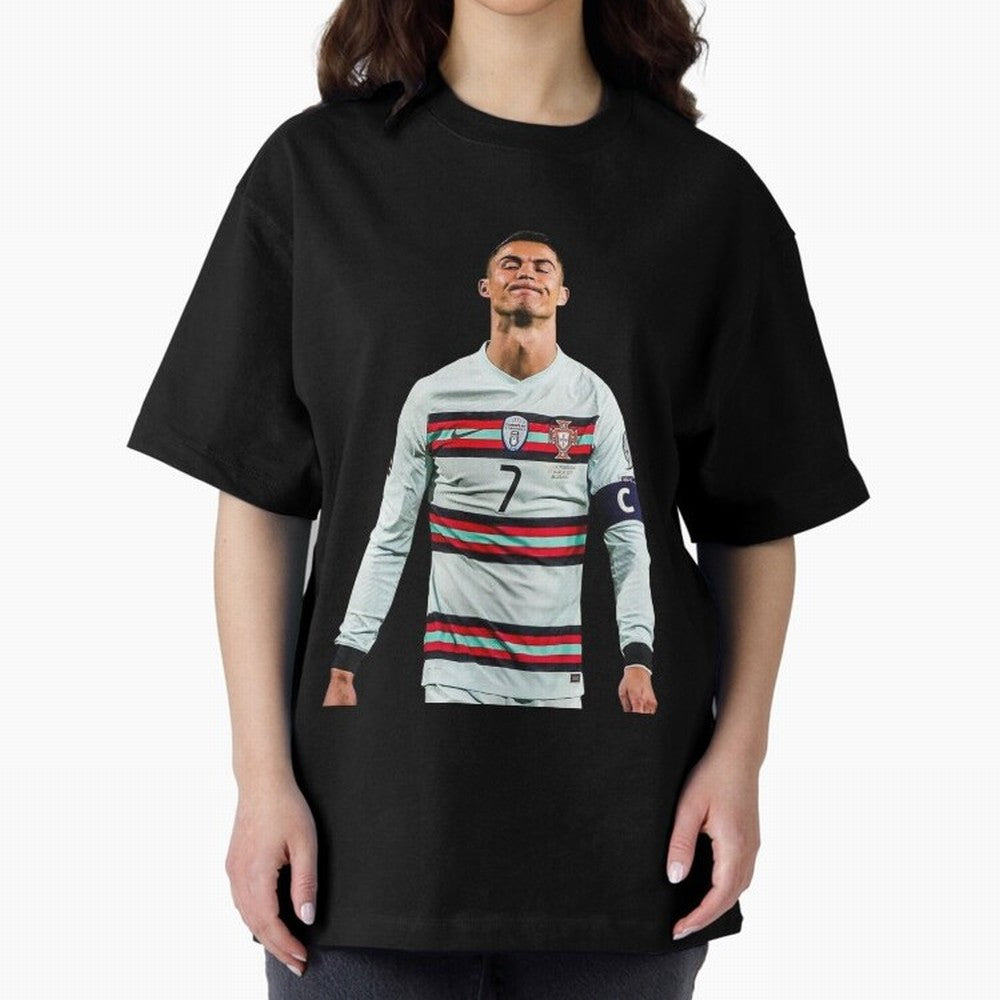 Cristiano Ronaldo Design Oversized T-Shirt Make Every Match About FIFA World Cup 2026 Filled with CR7 and Messi, Argentina and Brazil Energy, Stadium Chants, National Pride, Trophy Dreams and Unforgettable Football Memories; Ideal for Football