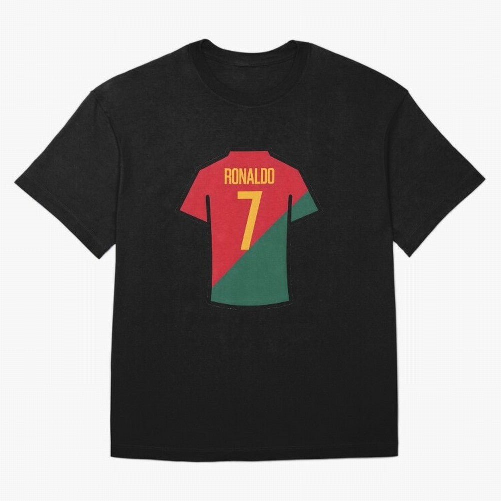 Ronaldo Portugal Jersey Oversized T-Shirt Live the Energy of FIFA World Cup 2026 Group Stage for Fans of Mbappe and Spain and Netherlands, Bringing Soccer Culture, Superstar Moments, National Team Dreams and Competitive Fire; Perfect for Supporters