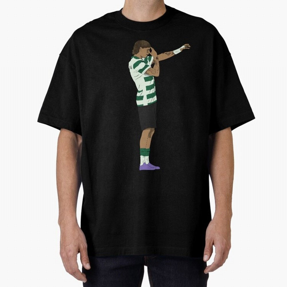 Ricardo Mangas Sporting Goal Celebration Minimalist Oversized T-Shirt Celebrate Soccer Greatness during the FIFA World Cup 2026 Group Stage Journey through Neymar Highlights, England and Germany Pride, Stadium Memories, Football Loyalty,