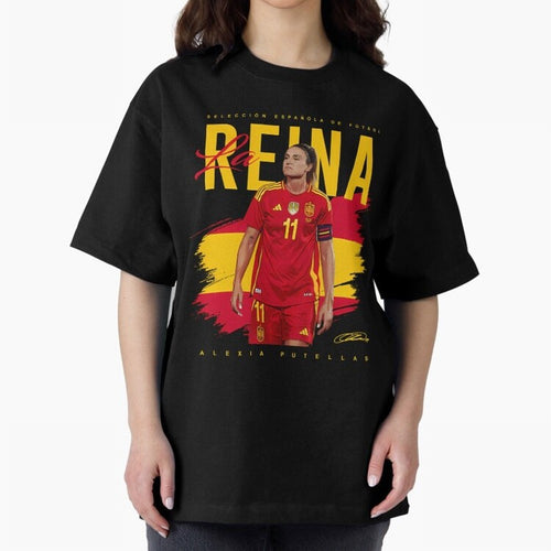 Alexia Putellas Oversized T-Shirt Support the Legends of FIFA World Cup 2026 Group Stage for Fans of Messi and Spain and Netherlands, Bringing Match Day Excitement, Supporter Culture, Golden Goals and Global Football Passion; Ideal for Football