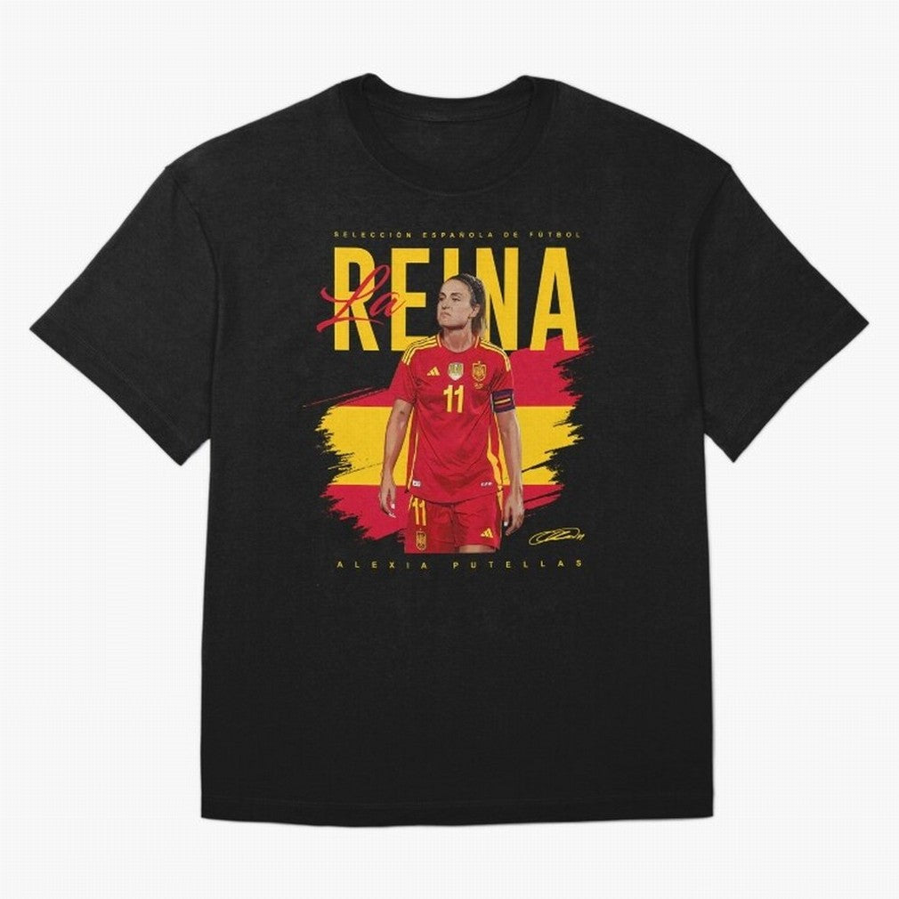 Alexia Putellas Oversized T-Shirt Support the Legends of FIFA World Cup 2026 Group Stage for Fans of Messi and Spain and Netherlands, Bringing Match Day Excitement, Supporter Culture, Golden Goals and Global Football Passion; Ideal for Football