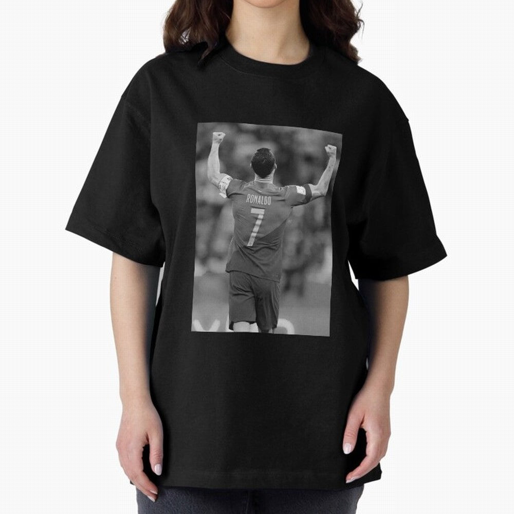 Cristiano Ronaldo Oversized T-Shirt Relive the FIFA World Cup 2026 USA Canada Mexico Journey through Cristiano Ronaldo, Haaland and CR7 Highlights, England and Germany Pride, Vintage Soccer Flavor, Modern Football Stars, National Flags and Final