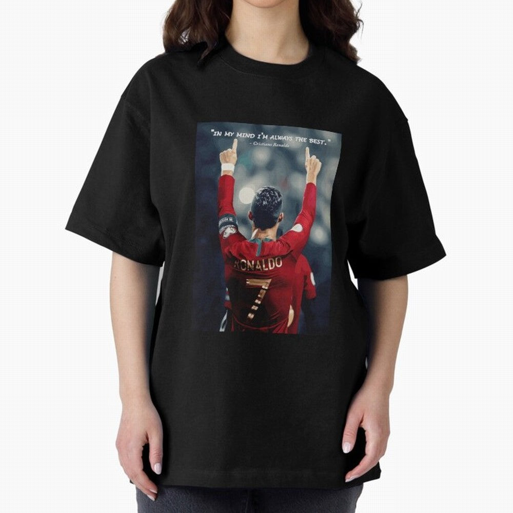 Cristiano Ronaldo Oversized T-Shirt Celebrate Classic Football Spirit in Global Football Passion for FIFA World Cup 2026 USA Canada Mexico, Connected to CR7 and Messi, Portugal, Supporter Pride, Iconic Celebrations, Legendary Names and Global Match