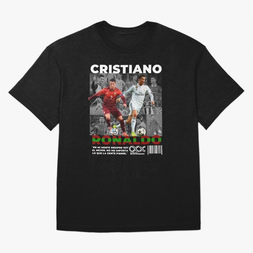 Cristiano Ronaldo Collage Oversized T-Shirt Fuel the Hype around FIFA World Cup 2026 USA Canada Mexico for Fans of Messi and Cristiano Ronaldo and Netherlands, Bringing Football Passion, Legendary Performances, Festival Vibes and Supporter