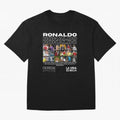 Cristiano Ronaldo CR7 Collage Oversized T-Shirt Treasure FIFA World Cup 2026 Group Stage for Fans of Cristiano Ronaldo and Portugal, Spain and Germany, Bringing Sports Nostalgia, International Competition, Famous Players and Unforgettable