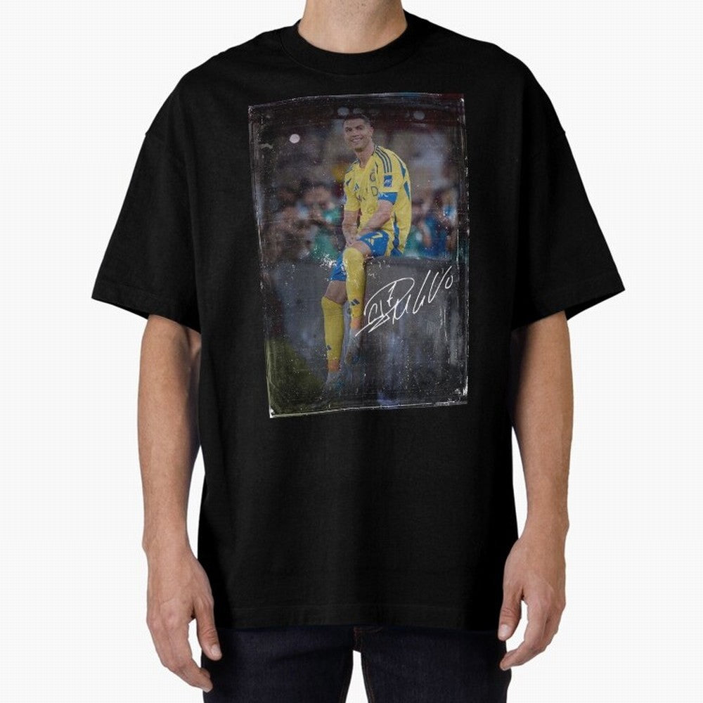 Cristiano Ronaldo Oversized T-Shirt Show Up for the Glory of Global Football Passion for FIFA World Cup 2026 USA Canada Mexico, Celebrating CR7, Portugal, Spain and Germany, Stadium Memories, Football Loyalty, International Chants and Championship