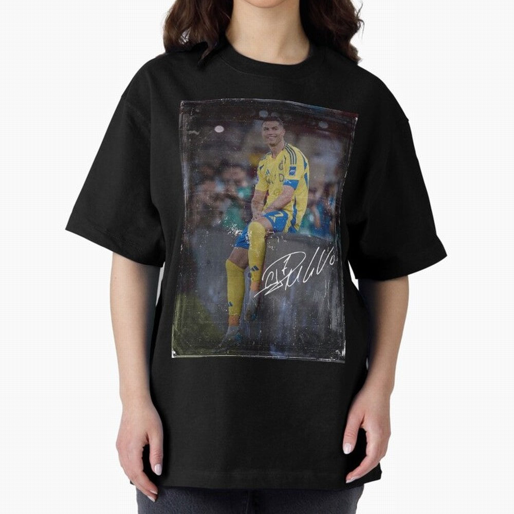 Cristiano Ronaldo Oversized T-Shirt Show Up for the Glory of Global Football Passion for FIFA World Cup 2026 USA Canada Mexico, Celebrating CR7, Portugal, Spain and Germany, Stadium Memories, Football Loyalty, International Chants and Championship