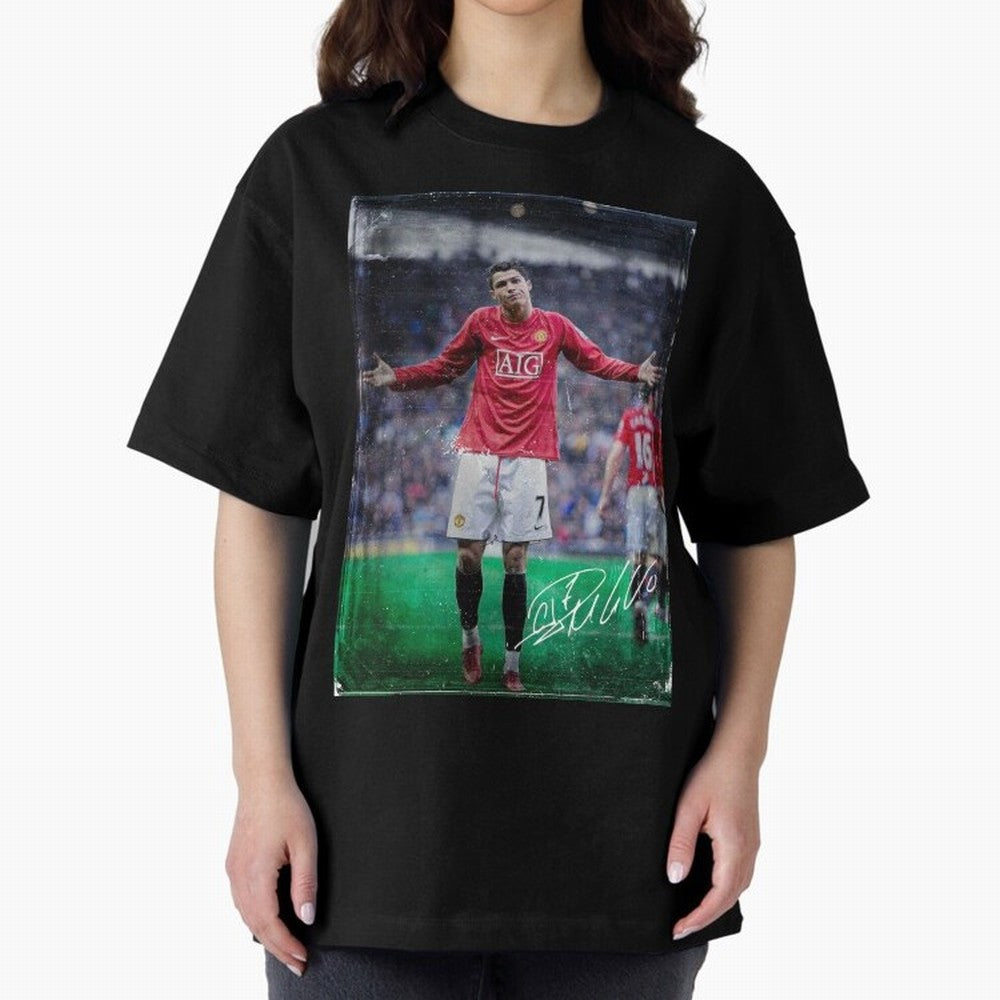 Cristiano Ronaldo Oversized T-Shirt Live for the Drama of Global Football Passion for FIFA World Cup 2026, Highlighting Neymar, Argentina and Brazil, Championship Spirit, Famous Goals, Roaring Crowds and International Football Unity; Created for