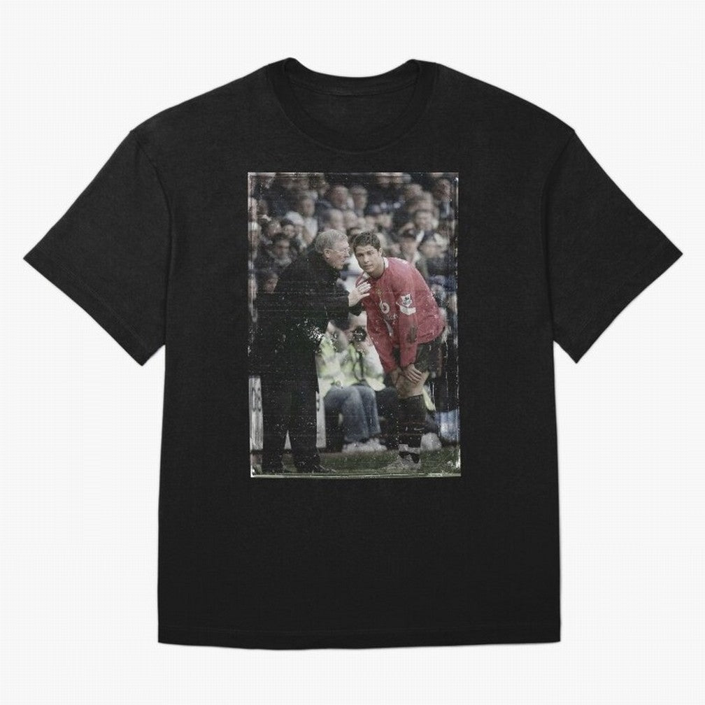 Sir Alex Ferguson and Cristiano Ronaldo Oversized T-Shirt Make Memories around FIFA World Cup 2026 Group Stage for Fans of Mbappe and Neymar and Argentina, France and Brazil, Bringing Global Supporter Spirit, Legendary Goals, National Colors and