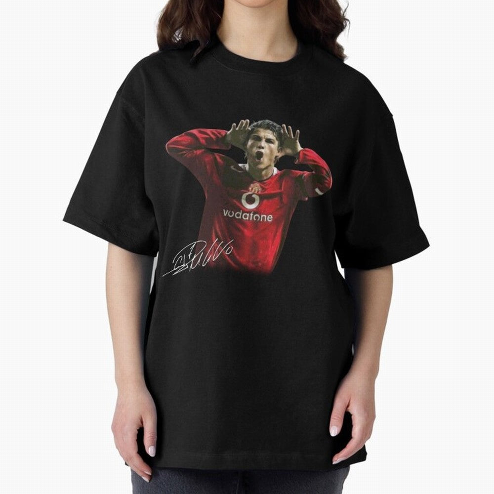 Cristiano Ronaldo T-Shirt Young Manchester Ronaldo - Celebration Oversized T-Shirt Bring a Champion Mindset to Global Football Passion for FIFA World Cup 2026, with Messi, CR7 and Mbappe, Spain and Netherlands, Tournament Hype, Historic Matchups,