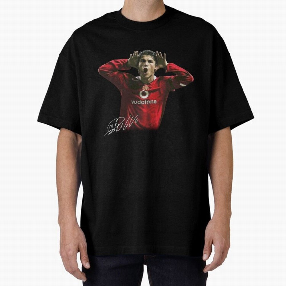 Cristiano Ronaldo T-Shirt Young Manchester Ronaldo - Celebration Oversized T-Shirt Bring a Champion Mindset to Global Football Passion for FIFA World Cup 2026, with Messi, CR7 and Mbappe, Spain and Netherlands, Tournament Hype, Historic Matchups,