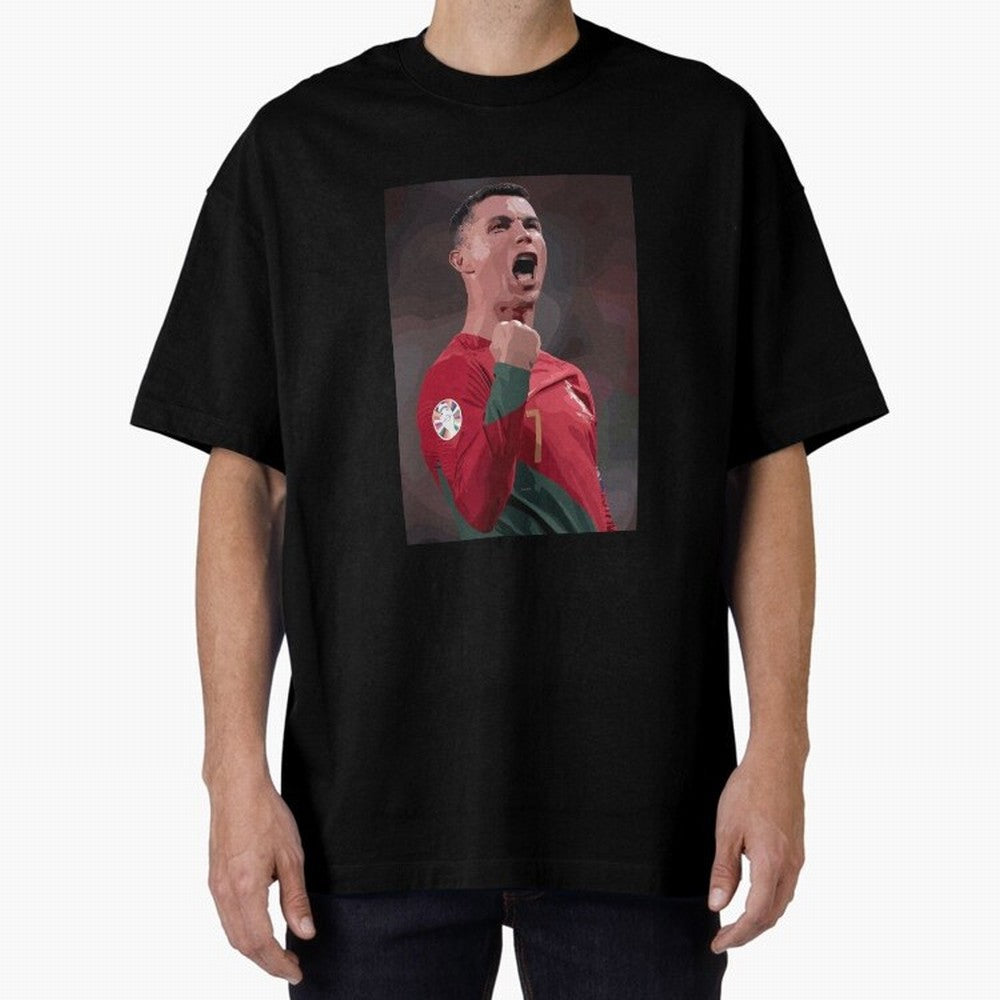 Cristiano Ronaldo Oversized T-Shirt Bring Global Tournament Vibes to FIFA World Cup 2026 for Fans of Messi and England, Bringing Goal Celebration Energy, Supporter Heritage, Football Icons and Worldwide Tournament Joy; Ideal for Fans Who Follow