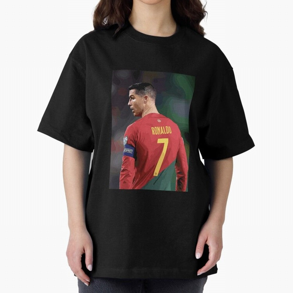 Cristiano Ronaldo Oversized T-Shirt Keep the Legacy of Global Football Passion for FIFA World Cup 2026 Group Stage, Made for Mbappe, Netherlands, Tournament Hype, Historic Matchups, Family Viewing Parties and Global Sports Pride; Ideal for Football