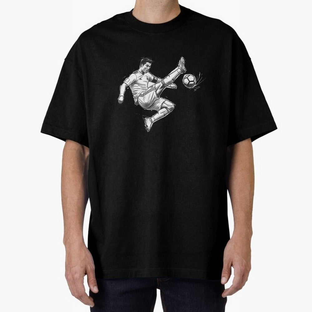 The King: Cristiano Ronaldo Oversized T-Shirt Make Every Match About FIFA World Cup 2026 for Fans of Messi and Cristiano Ronaldo and France and Portugal, Bringing Stadium Memories, Football Loyalty, International Chants and Championship Tradition;