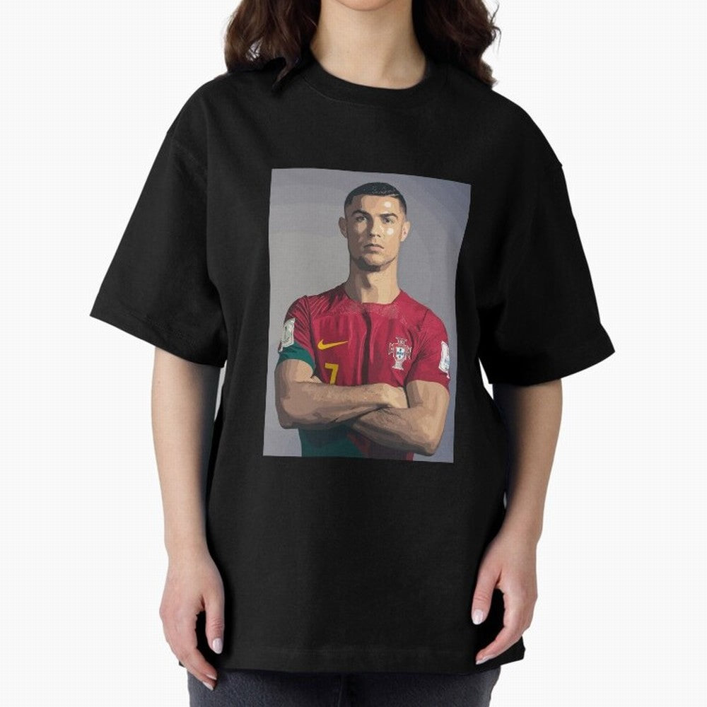 Cristiano Ronaldo Oversized T-Shirt Celebrate Fan Favorites in the FIFA World Cup 2026 Journey through Haaland and Mbappe Highlights, Portugal Pride, Game Day Rituals, Football Legends, Country Pride and the Road to the Final; Created for Match Day