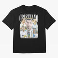Cr7 Vintage Tribute: Soccer Legend Collage | Limited Edition Oversized T-Shirt Fuel the Hype around Match Day Hype around FIFA World Cup 2026 Group Stage, Messi and Cristiano Ronaldo, France, Football Festival Excitement, Trophy Ambitions, Country