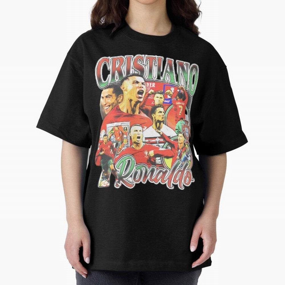 Cristiano Ronaldo Oversized T-Shirt Bring Supporter Culture to FIFA World Cup 2026 Group Stage for Fans of Neymar, Haaland and Cristiano Ronaldo and Argentina and Brazil, Bringing Global Supporter Spirit, Legendary Goals, National Colors and