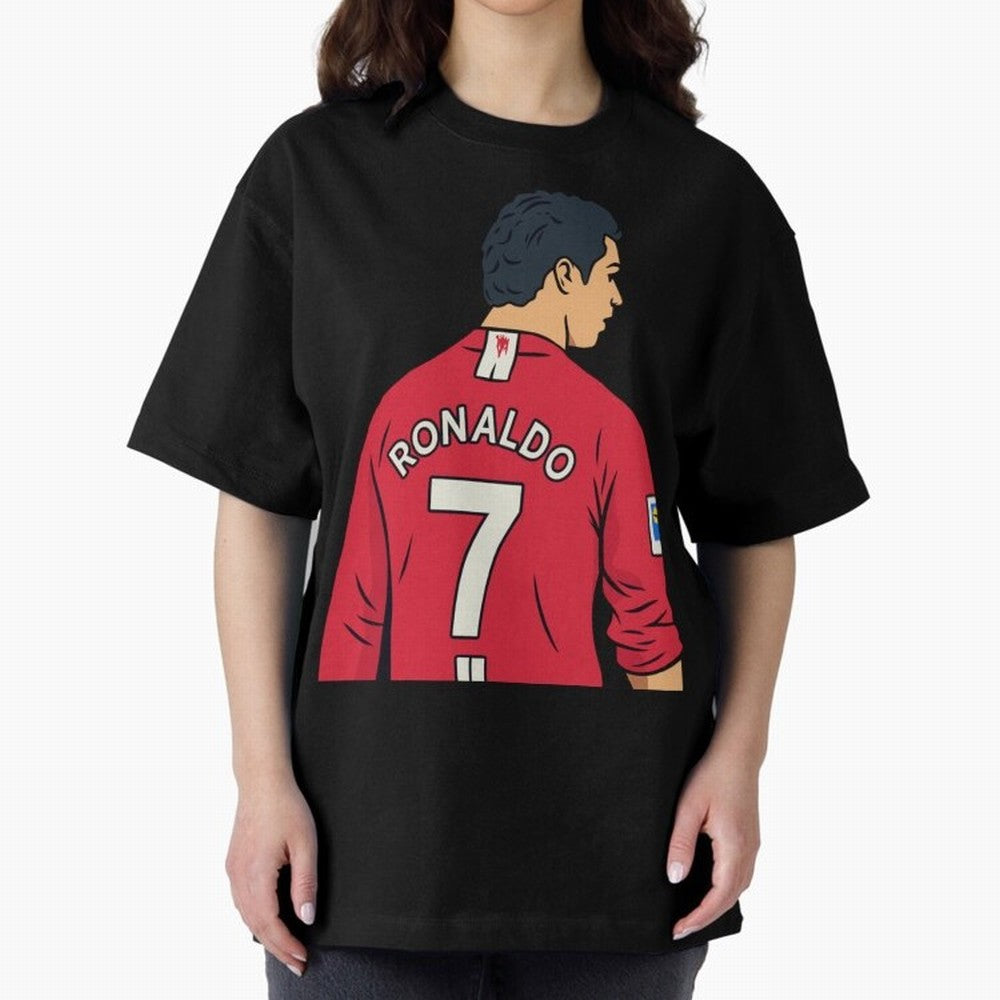 Cristiano Ronaldo Oversized T-Shirt Join the Countdown to Global Football Passion for FIFA World Cup 2026 USA Canada Mexico, with Messi, Spain, Champion Mindset, Group Stage Buzz, Knockout Tension and Passionate Fan Culture; Great for Supporters