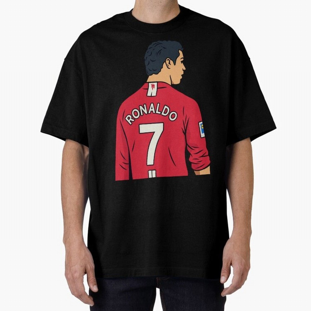 Cristiano Ronaldo Oversized T-Shirt Join the Countdown to Global Football Passion for FIFA World Cup 2026 USA Canada Mexico, with Messi, Spain, Champion Mindset, Group Stage Buzz, Knockout Tension and Passionate Fan Culture; Great for Supporters