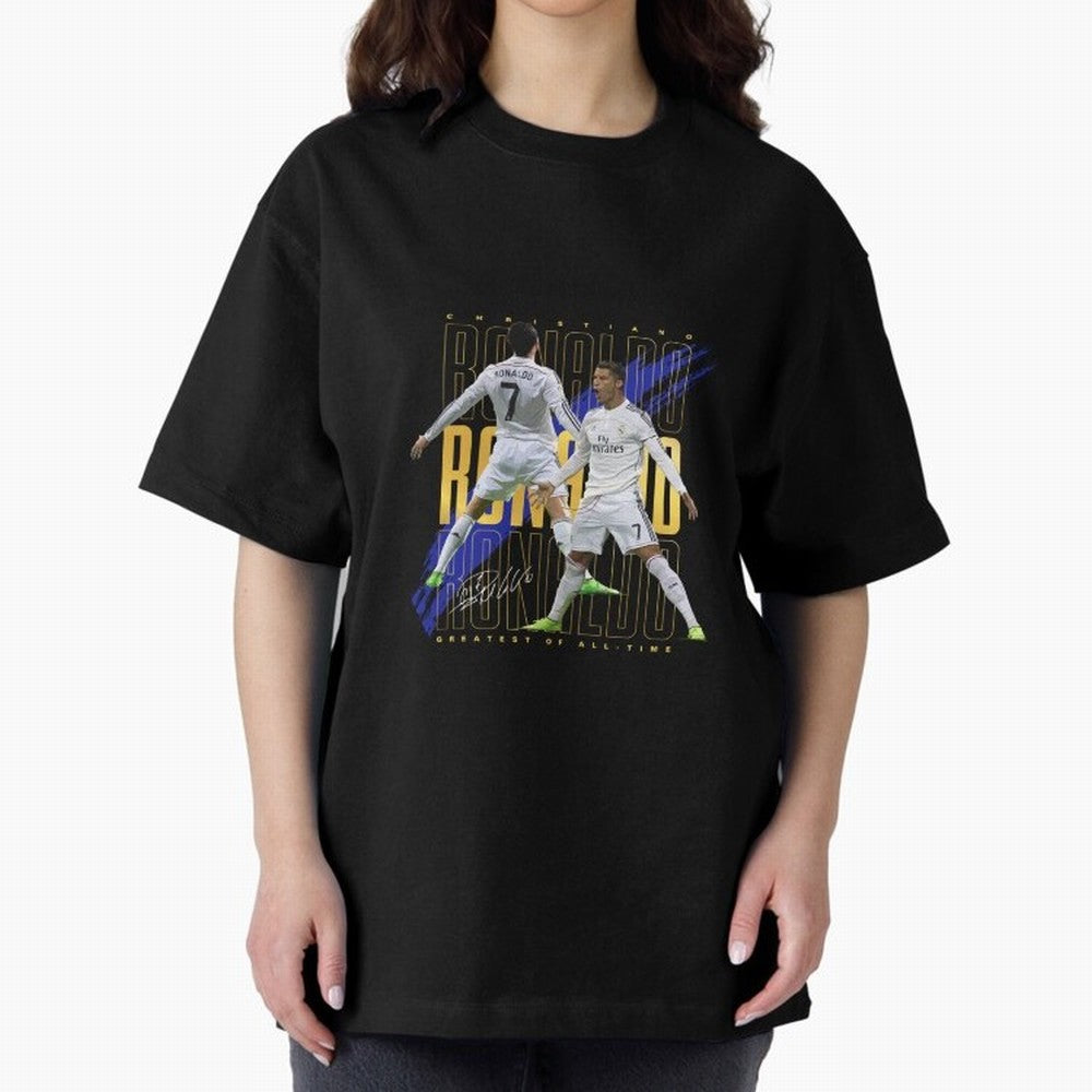 Cristiano Ronaldo Suuiii! Oversized T-Shirt Celebrate Golden Goal Energy in FIFA World Cup 2026 USA Canada Mexico Inspired by Mbappe, Netherlands Energy, Tournament Hype, Historic Matchups, Family Viewing Parties and Global Sports Pride; Perfect