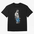 Abstract Football Player Celebration Artwork For Men And Gift For Soccer Fans Oversized T-Shirt Represent the Passion of Match Day Hype around FIFA World Cup 2026 Group Stage, Messi and Cristiano Ronaldo, France and Portugal, Vintage Soccer Flavor,