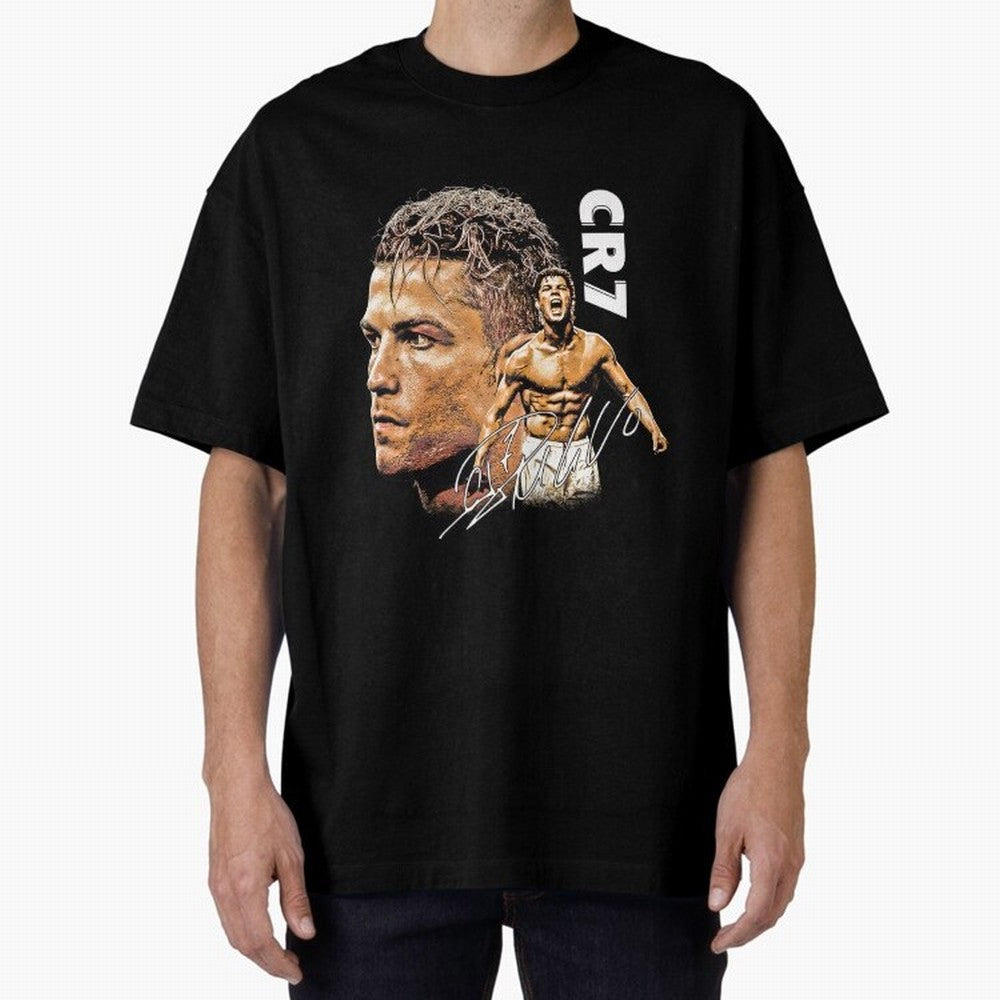 Retro Football Legend Poster Illustration For Men And Gift For Soccer Fans Oversized T-Shirt Bring Match Day Hype around FIFA World Cup 2026, CR7 and Messi, Germany, Tournament Hype, Historic Matchups, Family Viewing Parties and Global Sports