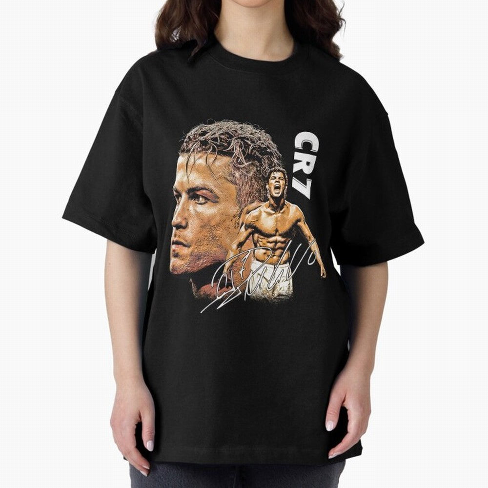 Retro Football Legend Poster Illustration For Men And Gift For Soccer Fans Oversized T-Shirt Bring Match Day Hype around FIFA World Cup 2026, CR7 and Messi, Germany, Tournament Hype, Historic Matchups, Family Viewing Parties and Global Sports
